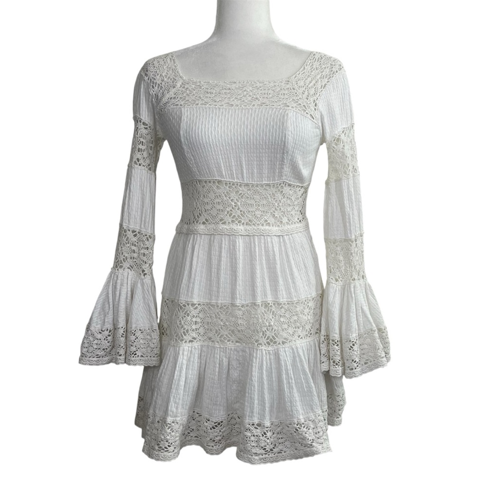 Free People White Lace Mini Dress - Picture 5 of 14